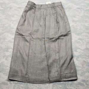 Pendelton Skirt Womens‎ 10 Gray Midi Checked Plaid Made In USA